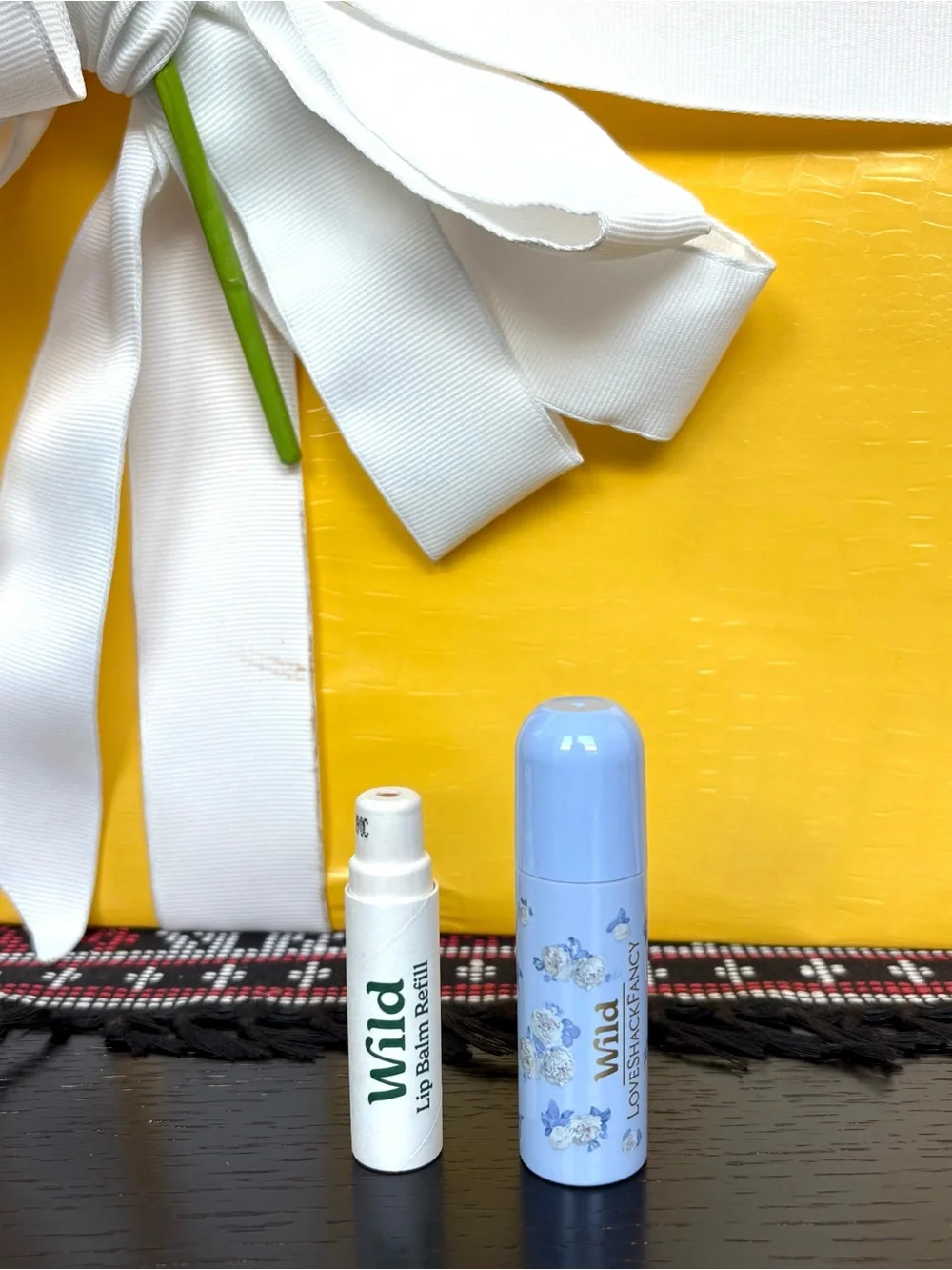 Love Shack Fancy Refillable Hibiscus & Coconut Lip Balm — Light Blue